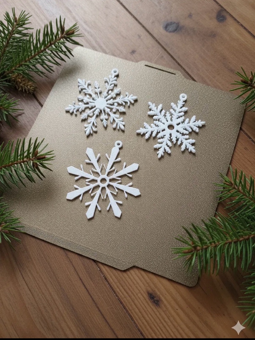 White Snowflake Ornament Set - Home Holiday